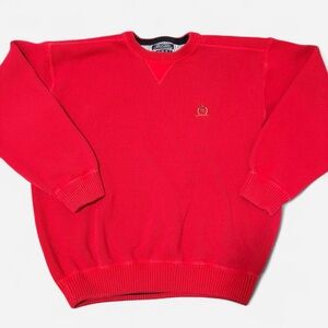 Tommy Hilfiger Red Vintage Crewneck Sweater for Men